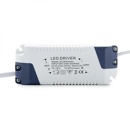 Panneau LED 25W 2180lm. 6000K carré argenté 40000h.