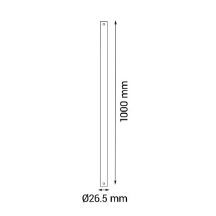 Accessoire tige + câble 1M. D26,5 Blanc ventilateurs Sulion