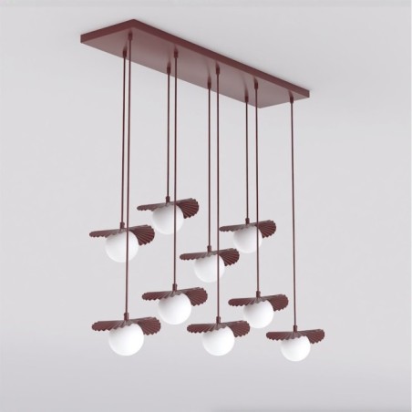 Lampe de plafond Valbona Grenat (9 lumières)