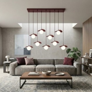 Lampe de plafond Valbona Grenat (9 lumières)
