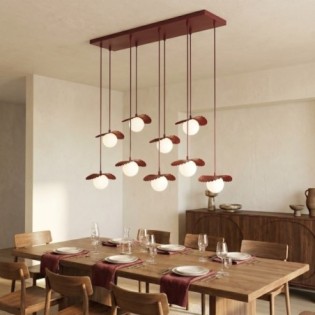 Lampe de plafond Valbona Grenat (9 lumières)