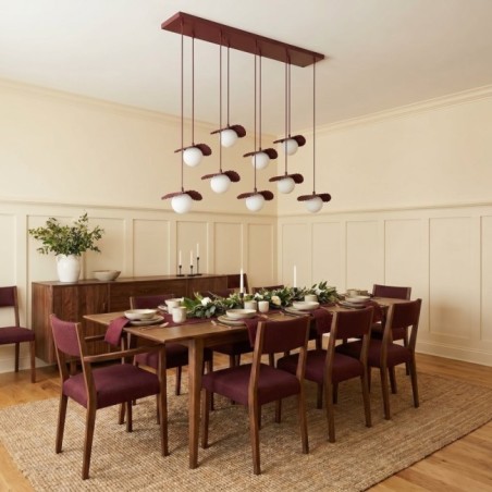 Lampe de plafond Valbona Grenat (9 lumières)