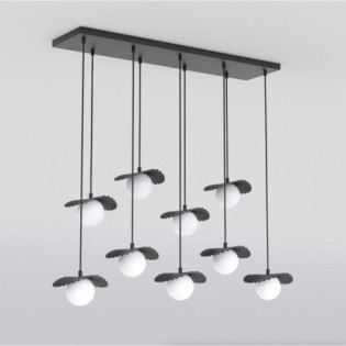 Lampe de plafond Valbona Noir (9 lumières)
