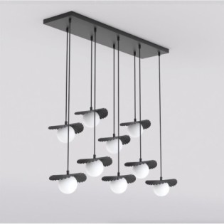 Lampe de plafond Valbona Noir (9 lumières)