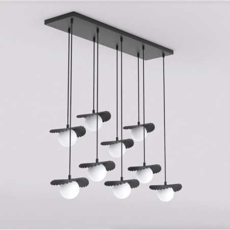 Lampe de plafond Valbona Noir (9 lumières)