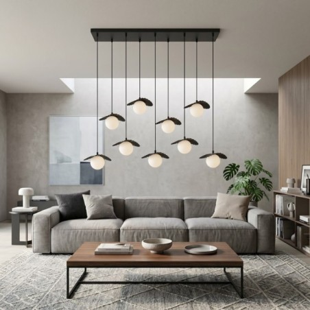 Lampe de plafond Valbona Noir (9 lumières)