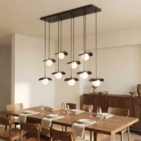 Lampe de plafond Valbona Noir (9 lumières)
