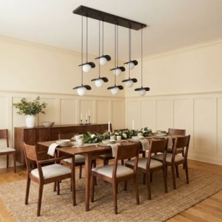 Lampe de plafond Valbona Noir (9 lumières)