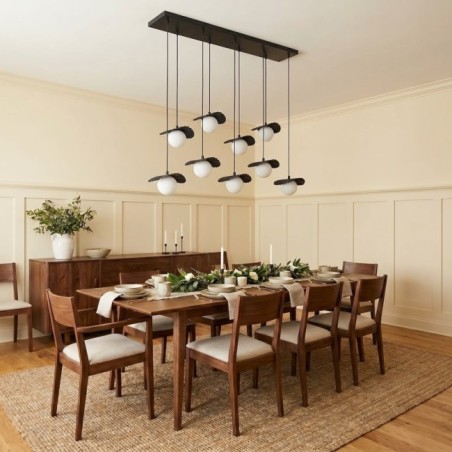 Lampe de plafond Valbona Noir (9 lumières)