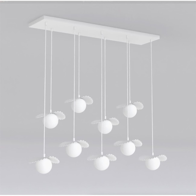 Lampe de plafond Valbona Blanc (9 lumières)