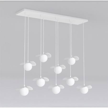 Lampe de plafond Valbona Blanc (9 lumières)