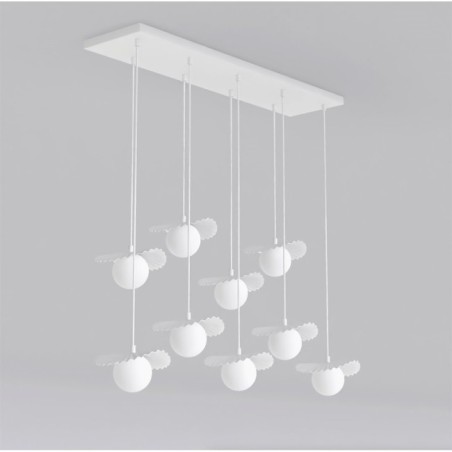 Lampe de plafond Valbona Blanc (9 lumières)
