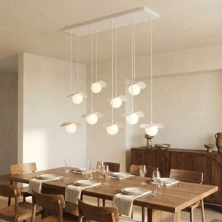 Lampe de plafond Valbona Blanc (9 lumières)