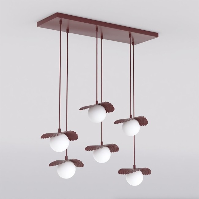 Lampe de plafond Valbona Grenat (6 lumières)