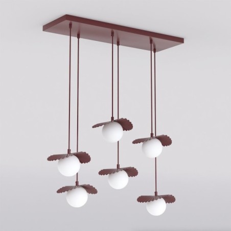 Lampe de plafond Valbona Grenat (6 lumières)