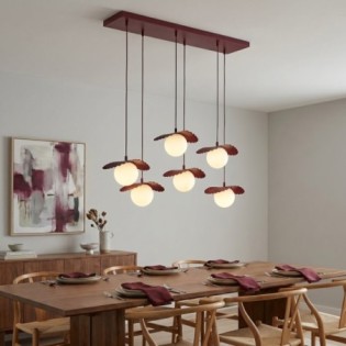 Lampe de plafond Valbona Grenat (6 lumières)