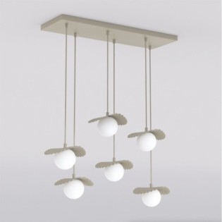 Lampe de plafond Valbona Beige (6 lumières)