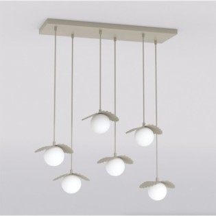 Lampe de plafond Valbona Beige (6 lumières)