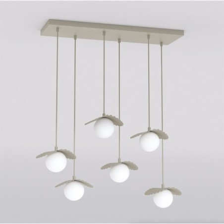 Lampe de plafond Valbona Beige (6 lumières)