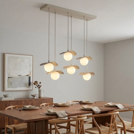 Lampe de plafond Valbona Beige (6 lumières)