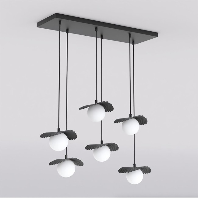 Lampe de plafond Valbona Noir (6 lumières)