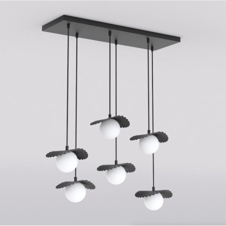 Lampe de plafond Valbona Noir (6 lumières)
