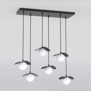 Lampe de plafond Valbona Noir (6 lumières)
