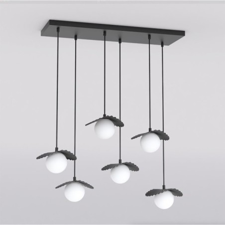 Lampe de plafond Valbona Noir (6 lumières)