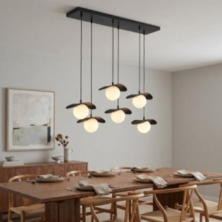 Lampe de plafond Valbona Noir (6 lumières)