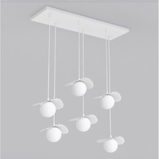 Lampe de plafond Valbona Blanc (6 lumières)
