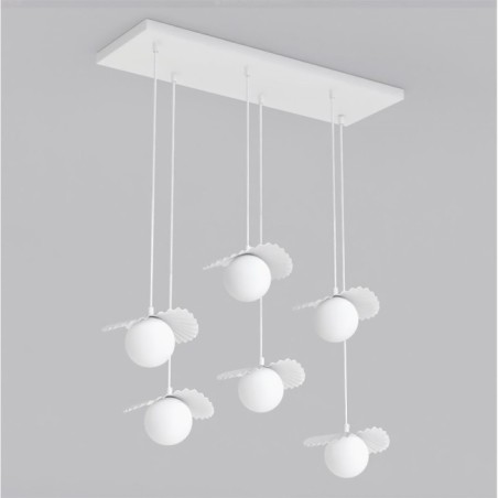 Lampe de plafond Valbona Blanc (6 lumières)