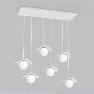 Lampe de plafond Valbona Blanc (6 lumières)