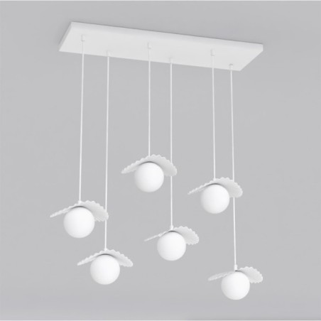 Lampe de plafond Valbona Blanc (6 lumières)