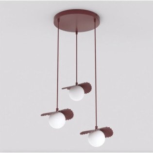 Lampe de plafond Valbona Grenat (3 lumières)