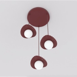 Lampe de plafond Valbona Grenat (3 lumières)