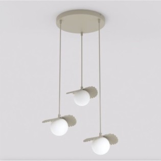Lampe de plafond Valbona Beige (3 lumières)
