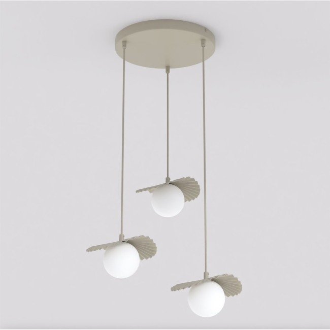 Lampe de plafond Valbona Beige (3 lumières)