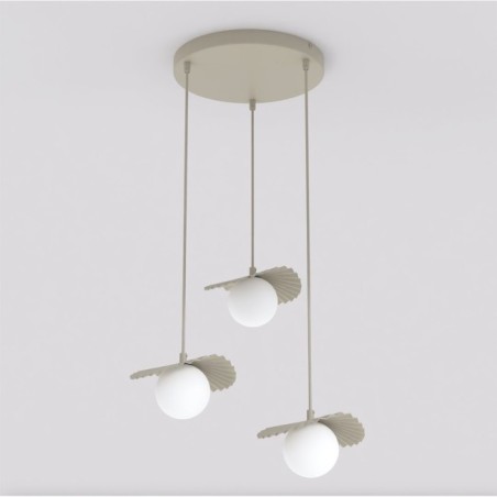 Lampe de plafond Valbona Beige (3 lumières)