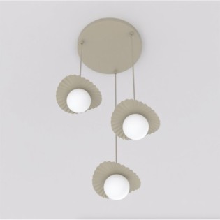 Lampe de plafond Valbona Beige (3 lumières)