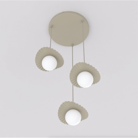 Lampe de plafond Valbona Beige (3 lumières)