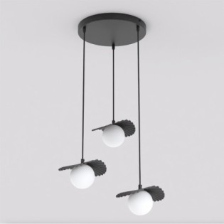 Lampe de plafond Valbona Noir (3 lumières)