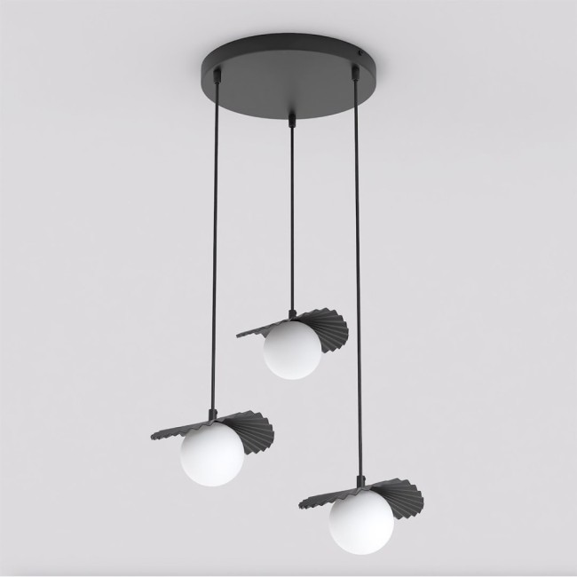 Lampe de plafond Valbona Noir (3 lumières)