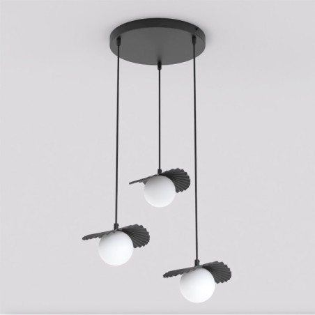 Lampe de plafond Valbona Noir (3 lumières)