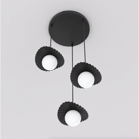 Lampe de plafond Valbona Noir (3 lumières)