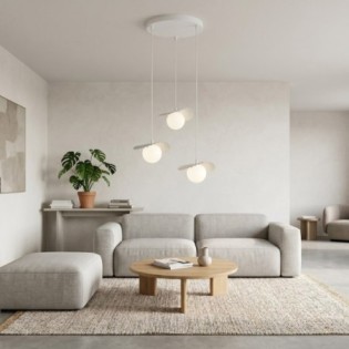 Lampe de plafond Valbona Blanc (3 lumières)