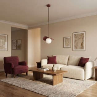 Lampe de plafond Valbona Grenat