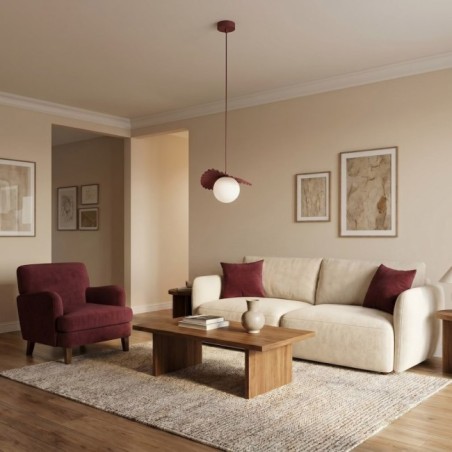 Lampe de plafond Valbona Grenat