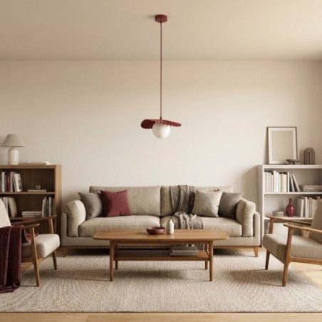 Lampe de plafond Valbona Grenat