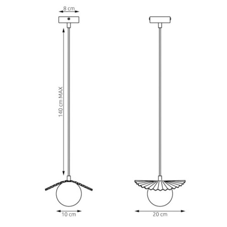 Lampe de plafond Valbona Noir