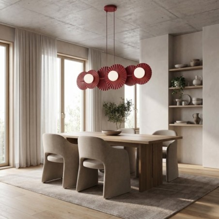 Lampe de plafond Drino Grenat (6 lumières)